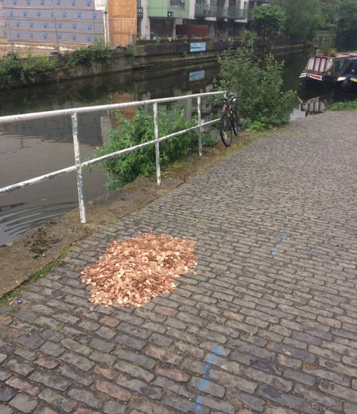 So, They Have Found 15000 2P Coins Just Randomly Piled Near One Of The London’s Canals…