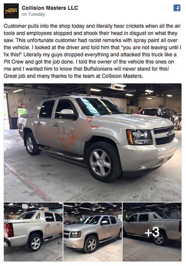 This Guy Got His Car Disfigured With Racist Insults And This Store’s Workers Didn’t Stop Until They Fixed It
