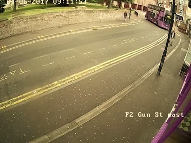 Has He Even Noticed The Bus Hitting Him?