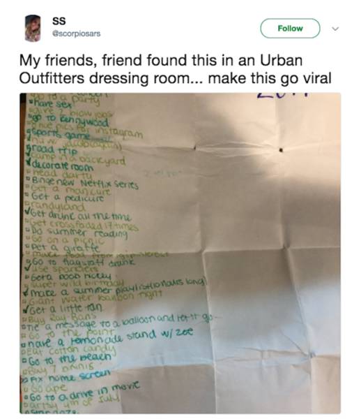 Sometimes Your Summer Bucket List Is So Epic – It Goes Viral On Twitter