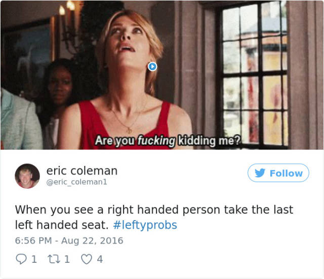 Left Handed People Have a Tough Life