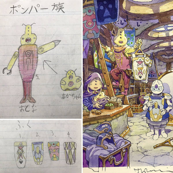 Dad Turns His Sons’ Drawings Reimagined Into Anime Characters