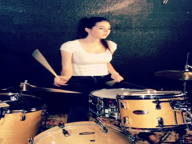 Is She Good With Drums Or Is She Just Super-Cute?