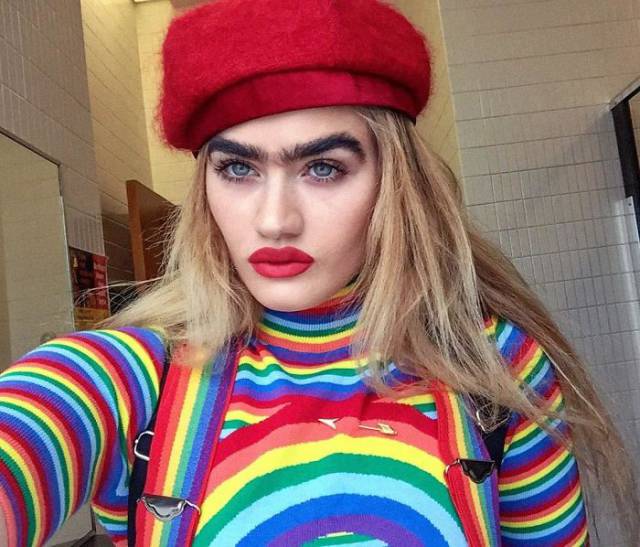 This Model Disagrees That Humans Have To Have Two Eyebrows…