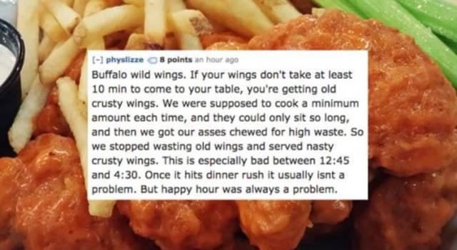 Workers At Chain Restaurants Know What You’d Better Not Eat