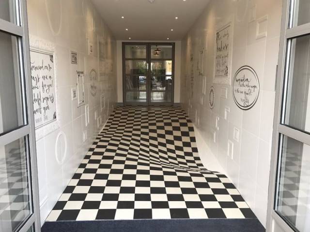 This Tile Company Has Created A Perfect Advertisement For Themselves Simply By Designing Their Own Hallway With An Illusion