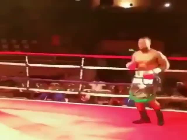 A Guy From The Crowd Thought He Had A Chance Against A Pro Boxer