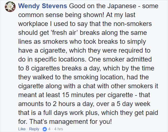 Non-Smokers Got Their Justice In This Japanese Company
