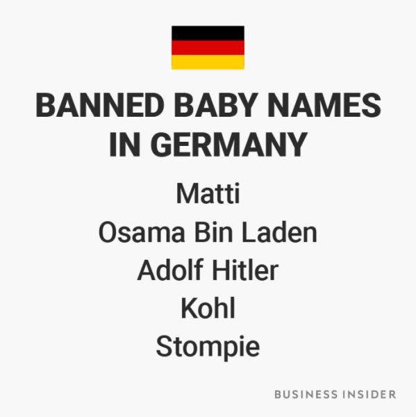 You Can’t Name Your Child Like This In Certain Countries Around The World