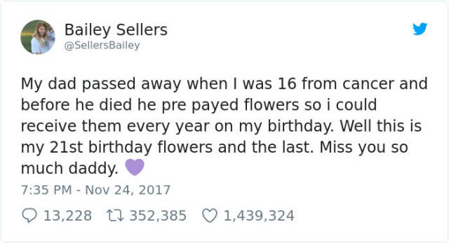 Her Dad Died 4 Years Ago From Cancer, But Left A Final Gift For Her 21st Birthday