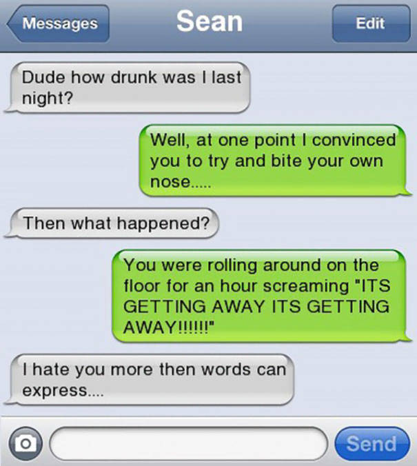 That’s Why You Never Drink And Text
