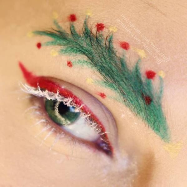 Christmas Has Even Reached People’s Eyebrows!