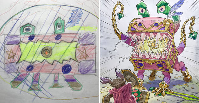 This Dad Takes His Amazing Ideas For Comics From His Son’s Drawings