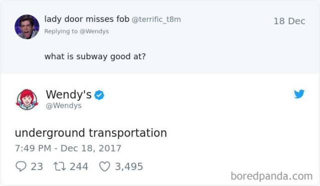 “Wendy’s” Is Good Both At Roasting Meat And Other Twitter Users
