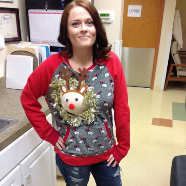 reindeer boob shirt