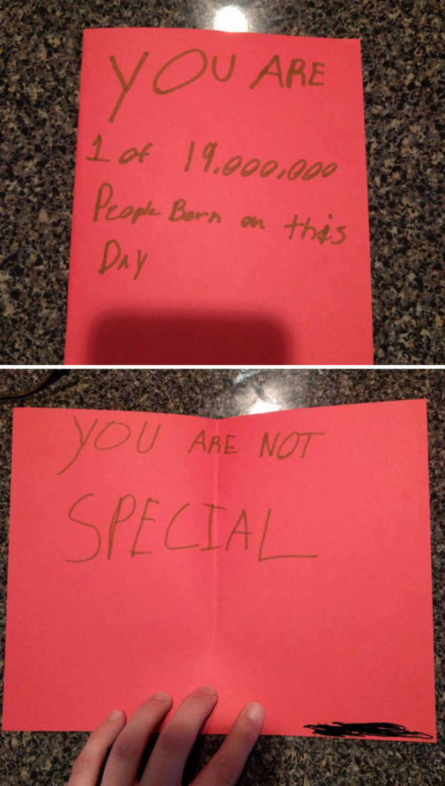 Kids Make The Most Brutal Gift Cards…