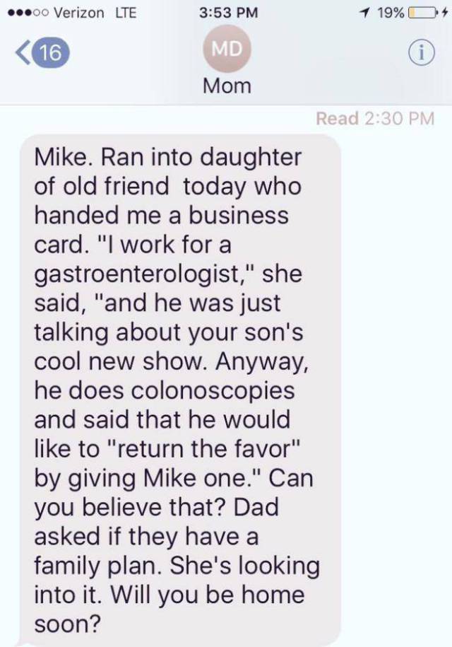 Mike Rowe’s Mom Texts In Great Style And Humor!