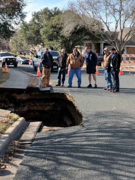 Road Collapsed In Texas Revealing Something Unexpected Beneath The Ground