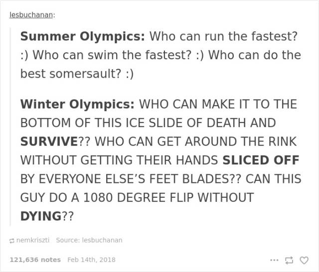 Winter Olympics Is Even Funnier With Internet Comments