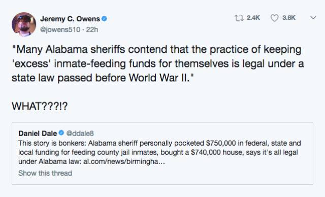 Alabama Sheriff Bought A $740 Thousand Beach Home Instead Of Feeding Inmates