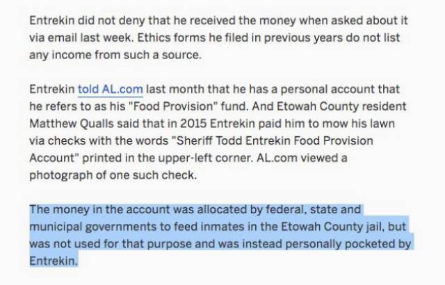 Alabama Sheriff Bought A $740 Thousand Beach Home Instead Of Feeding Inmates