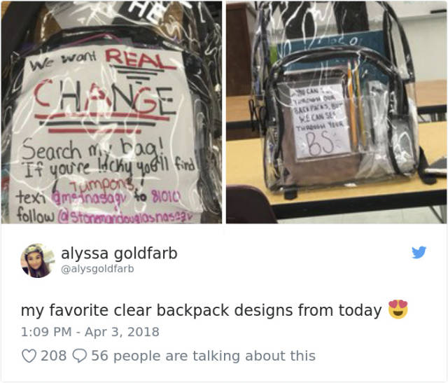 Parkland Students Are Now Forced To Use Transparent Backpacks And Everyone Deals With It In Their Own Way