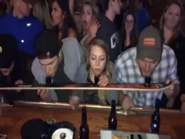 Taking A Shot-Ski With Your Much Taller Friends