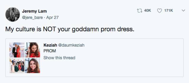 Girl Blamed For Racism Because Of Wearing A Chinese Dress To Prom