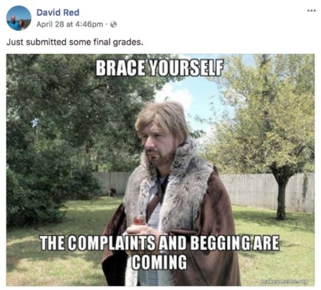 This Professor Knows That End Of The School Year Is The Time For Memes