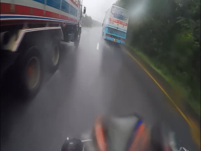 Motorcycling In Such A Weather Is Pretty Dangerous