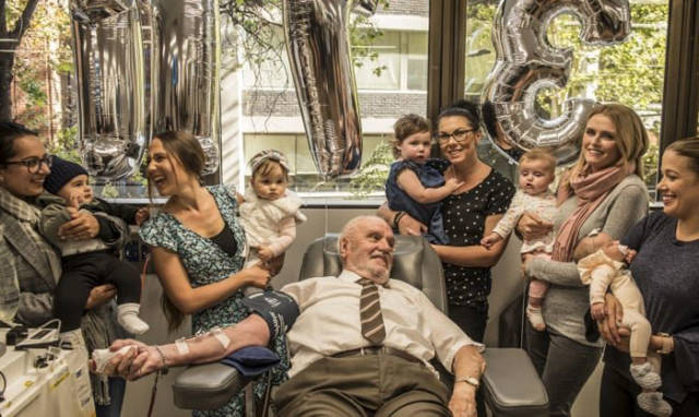 “Man With The Golden Arm” Who Saved Millions Of Babies Will Not Be Able To Give Blood Donations Anymore