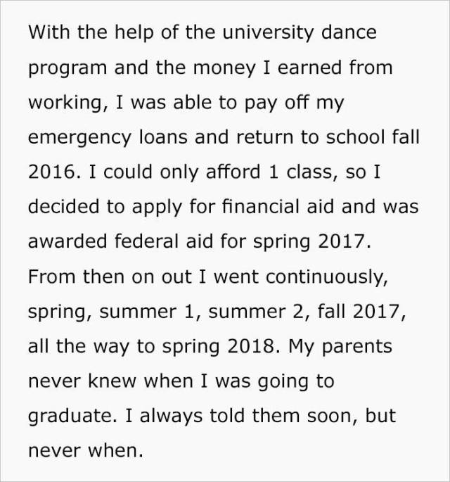 After Being Suspended From College, This Guy Worked Hard To Make His Parents Proud