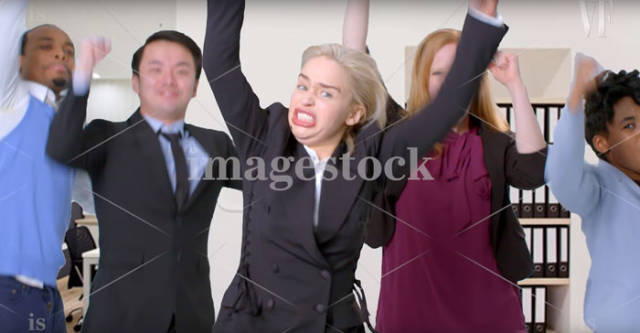 Emilia Clarke Shows Us How Proper Stock Photos Are Done