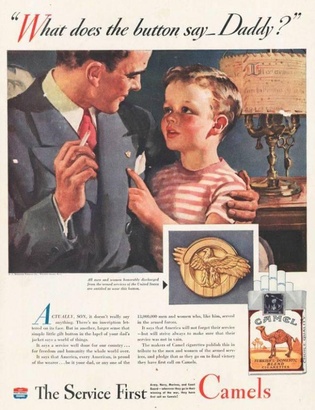 In Vintage Ads Of Cigarettes Kids Were Used Everywhere