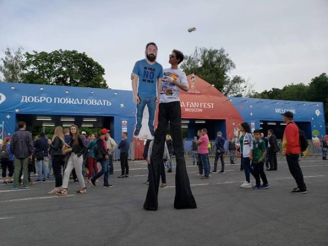 When Your Wife Doesn’t Let You Go To The World Cup, You Go There As A Cardboard