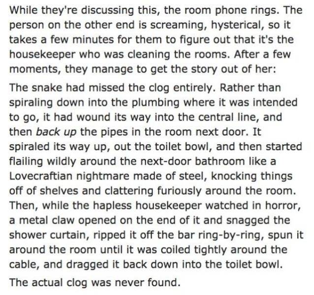 A Clogged Motel Toilet Turns Into An Action Drama