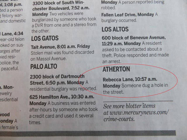 It Looks Like Chaos Reigns In Atherton, California