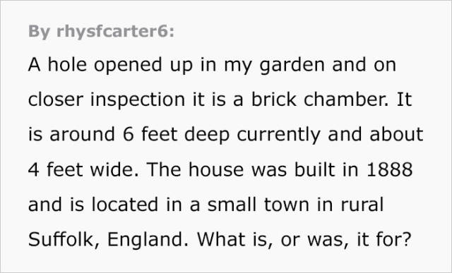 Never Ask The Internet About Mysterious Holes In Your Garden…