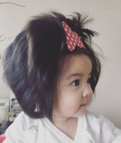 This Six-Month-Old Japanese Girl Has Hair That Adults Would Be Envious Of