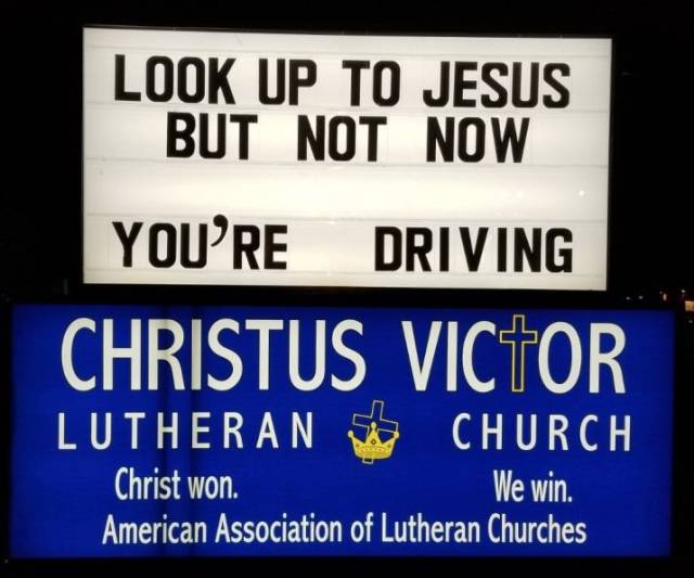 Heavenly Funny Church Signs