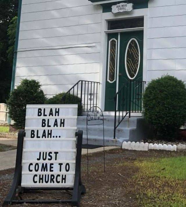 Heavenly Funny Church Signs