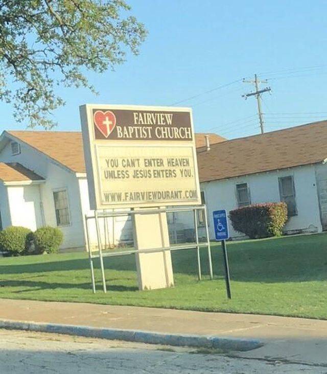 Heavenly Funny Church Signs