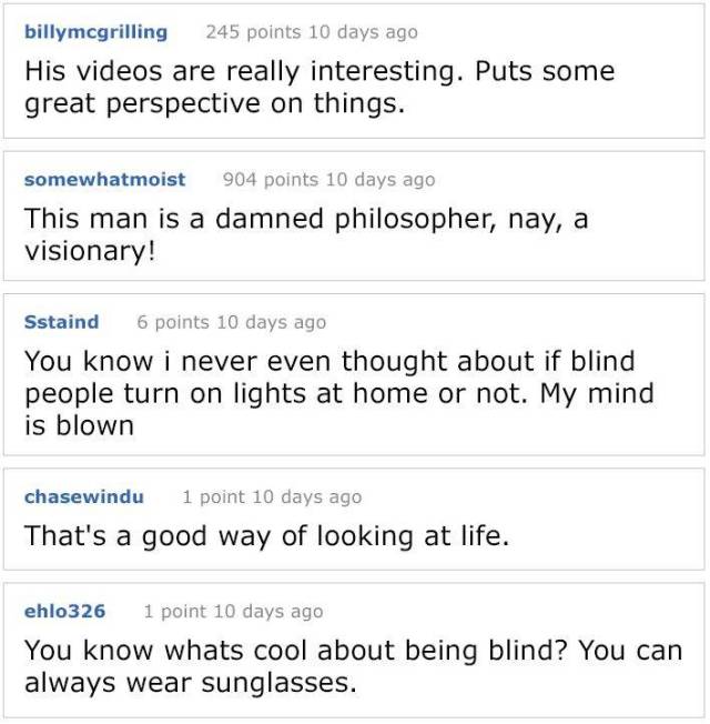Blind Man Tells Us What’s Actually Good About Blindness