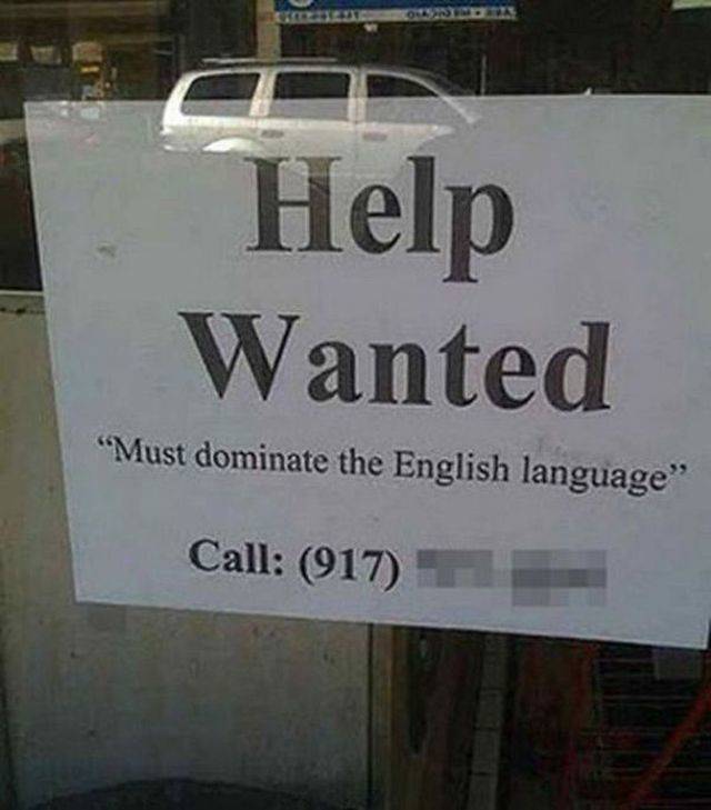 “Help” Is Really “Wanted” Here