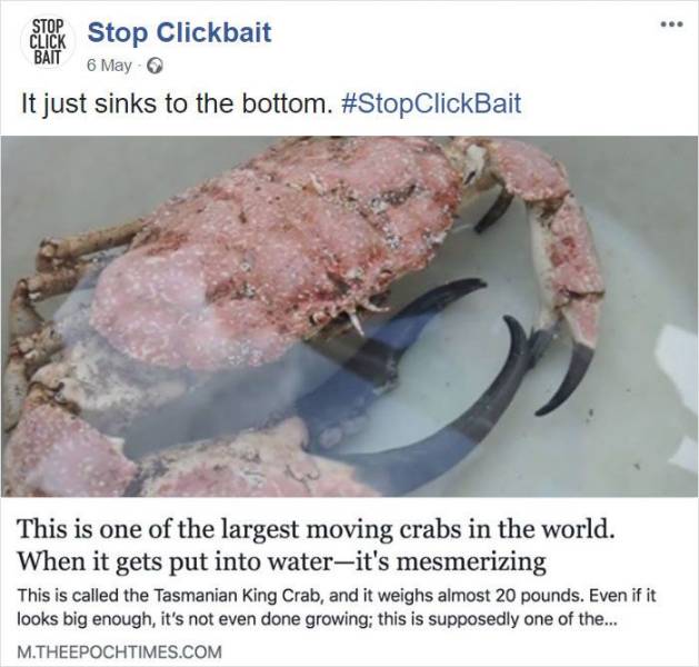 #StopClickbait Could Save You Tons Of Pointless Clicks!