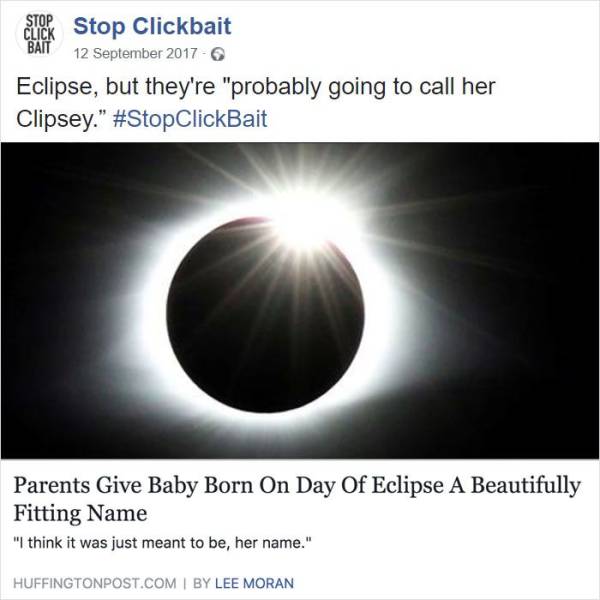 #StopClickbait Could Save You Tons Of Pointless Clicks!