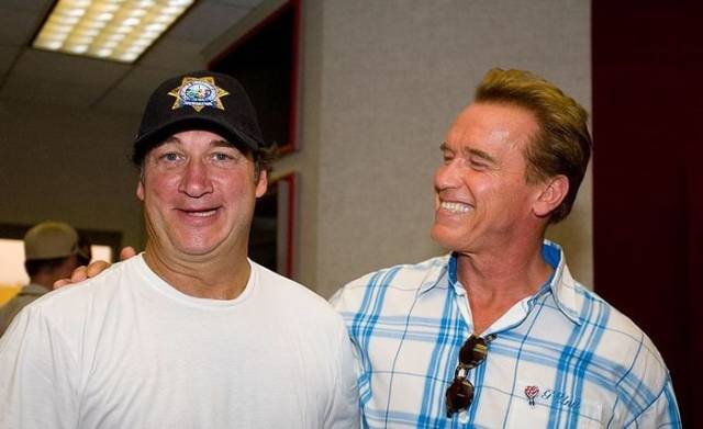 Arnold Schwarzenegger And James Belushi: Then And Now
