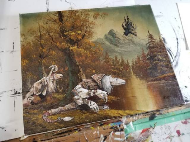 Artist Turns Unwanted Thrift Shop Paintings Into Some Sweet Pop Art