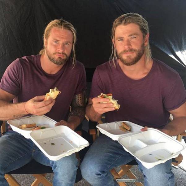 Actors Joined By Their Stunt And Body Doubles