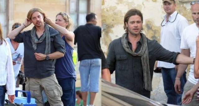 Actors Joined By Their Stunt And Body Doubles